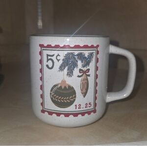 Hearth & Hand Magnolia Christmas Stamp Stoneware Coffee Mug